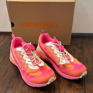 Merrell Girls Agility Peak Hiking Trail Shoes Pink Orange MK167557 Youth Size 4